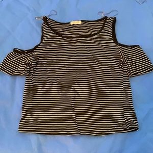 Black and white crop top size small